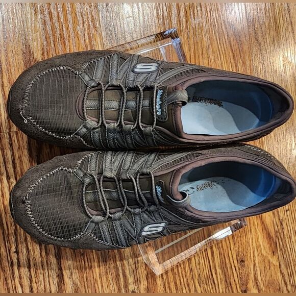 Skechers Women's Biker Relaxed Fit Gray & Blue Size 7.5 Shoes - Picture 11 of 13